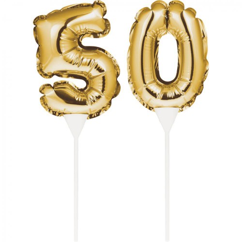 Mini Ballon Doré Cake Topper Chiffre 40