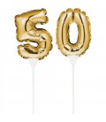 Mini Ballon Doré Cake Topper Chiffre 40