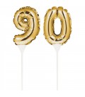 Mini Ballon Doré Cake Topper Chiffre 70