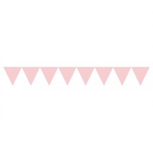 Pink Polka Dot Flag Banner