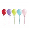 5 Mini Ballons Cake Topper