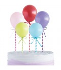 5 Mini Ballons Cake Topper
