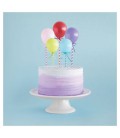 5 Mini Ballons Cake Topper