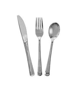 18 Silberne Besteckteile