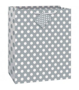 Silver Polka Dot Gift bag