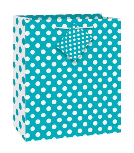 Teal Polka Dot Gift bag