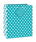 Sac Cadeau à Pois Turquoise