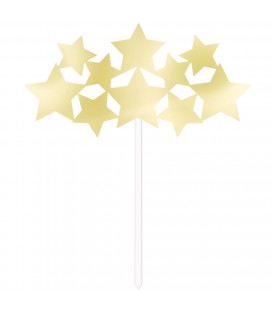 Cake Topper mit goldenen Sternen