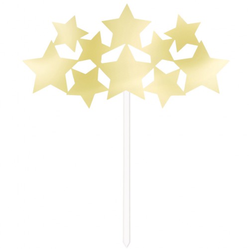 Gold Stars Cake Topper