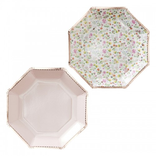 Assiettes Florales Rose Gold