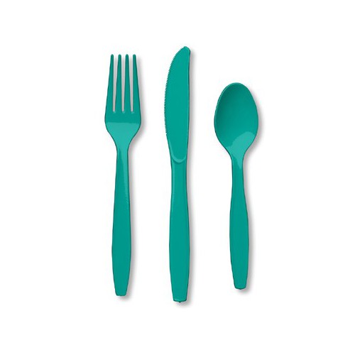 18 Couverts Turquoise