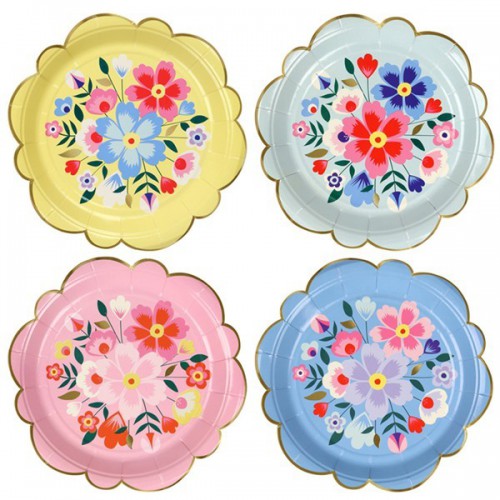 Large Floral Plates