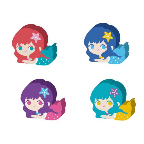 8 Mermaid Erasers