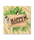 Happy Birthday Dschungel Servietten