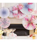Rose Gold Floral Fan Pinwheels
