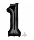 Black Mylar Balloon Number 1