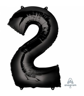 Ballon Mylar Noir Chiffre 2