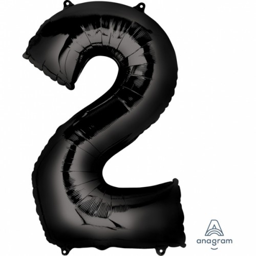 BALLON MYLAR NOIR CHIFFRE 2