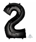 Ballon Mylar Noir Chiffre 2