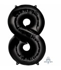 BLACK MYLAR BALLON NUMBER 8
