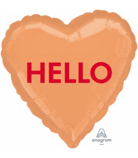 "Hello" Foil Balloon Heart