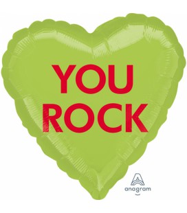 Ballon Mylar Coeur "You Rock"