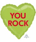 Ballon Mylar Coeur "YOU ROCK"