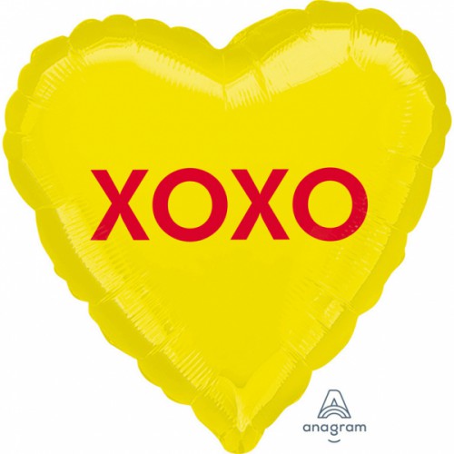 "XOXO" Herz-Folienluftballon