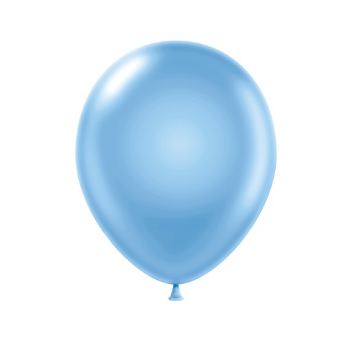 8 Ballons Bleu Ciel Nacré
