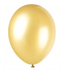 8 Ballons Or Champagne Nacré