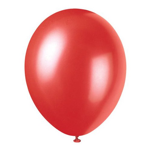 8 Pearlized Flame Red Balloons