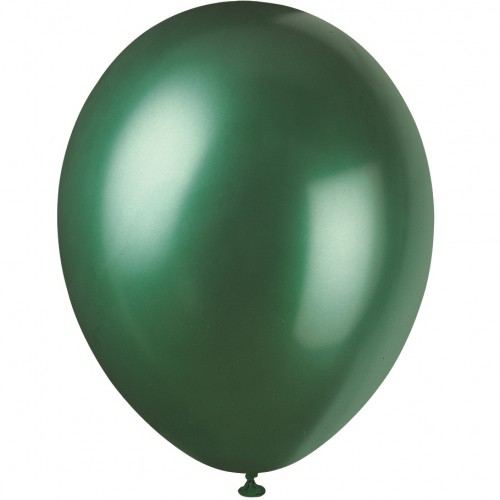 8 Pearlized Evergreen Balloons