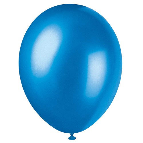 8 Ballons bleu cosmos nacré