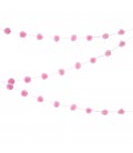 Guirlande Pompon en tulle rose
