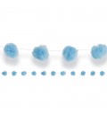 Guirlande Pompon en tulle bleu