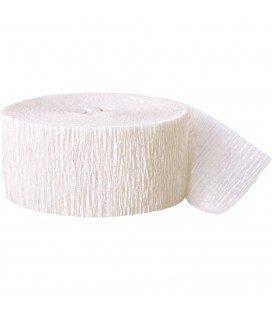 White crepe streamer
