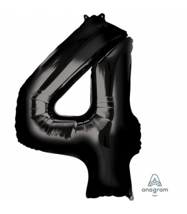 Black Mylar Balloon Number 4