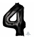 BALLON MYLAR NOIR CHIFFRE 4