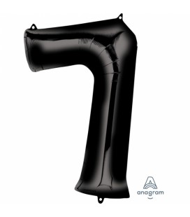 BALLON MYLAR NOIR CHIFFRE 7