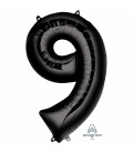 Ballon Mylar Noir Chiffre 9