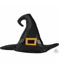 Satin Black Witch Hat Foil Balloon