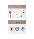 Neon Birds Temporary Tattoos