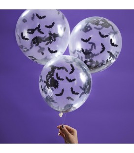 Ballons avec Confettis en forme de Chauve-Souris
