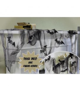 Decorative fabric with bats