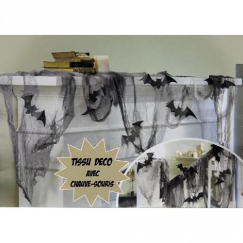 Tissu déco avec chauve-souris