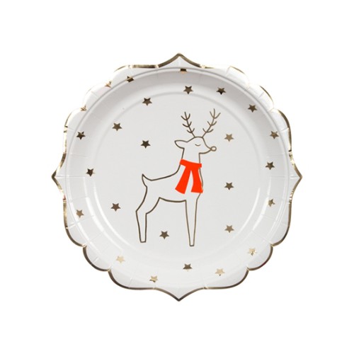 Petites Assiettes Renne & Étoiles