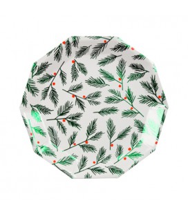 Petites Assiettes Feuilles & Baies Festives