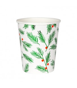 Gobelets Feuilles Et Baies Festives