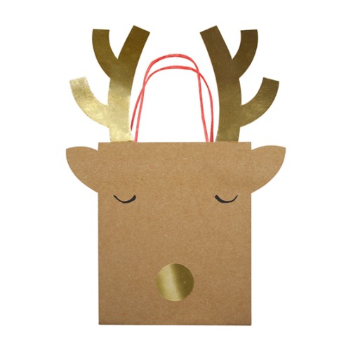 Reindeer Gift Bags Medium Size