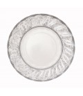 Small Silver Party Porcelain Plates